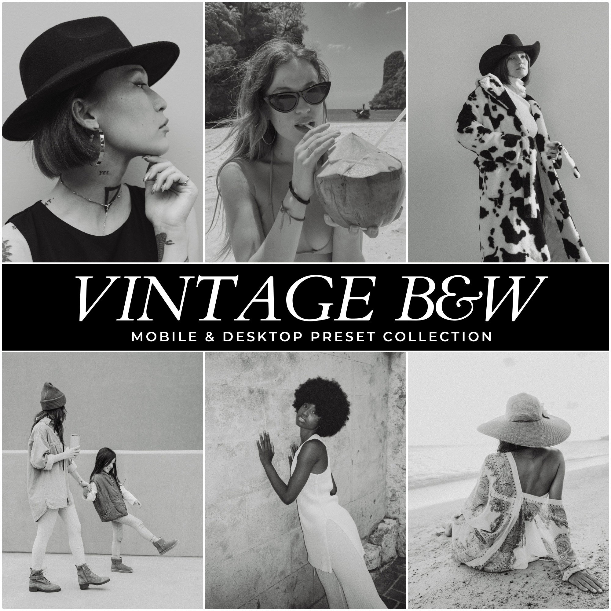 Vintage Black And White Lightroom Presets For Photographers and Instagram Influencers Photo Editing In Adobe Lightroom By Lou And Marks Presets