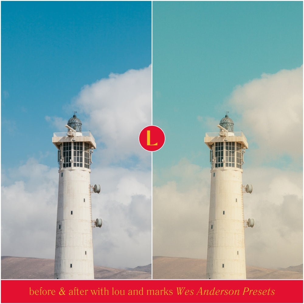Wes Anderson Film Lightroom Presets by Lou and Marks Presets