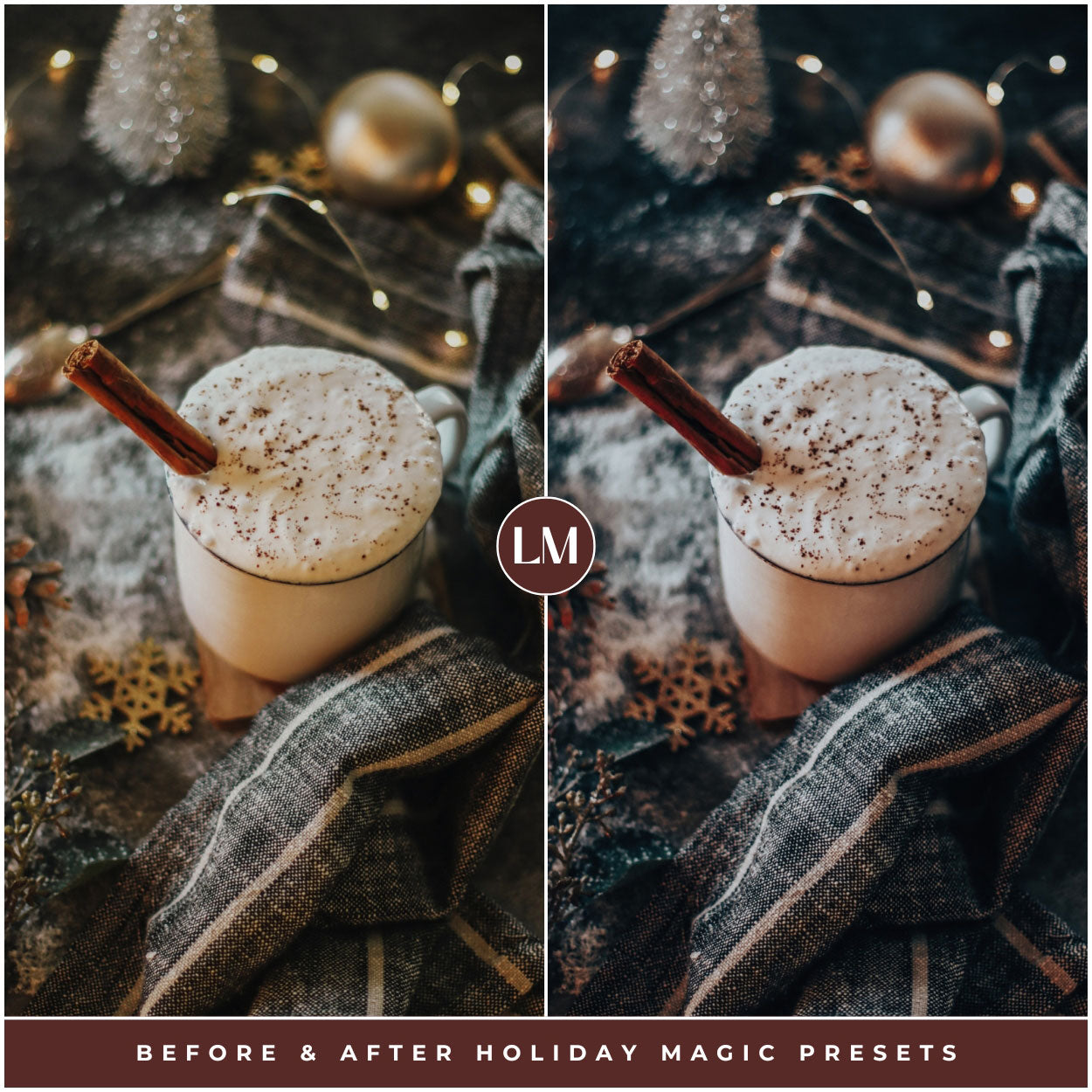 Holiday Magic Lightroom Presets For Best Christmas And Winter Photo Editing In Adobe Lightroom By Lou And Marks Presets Dark