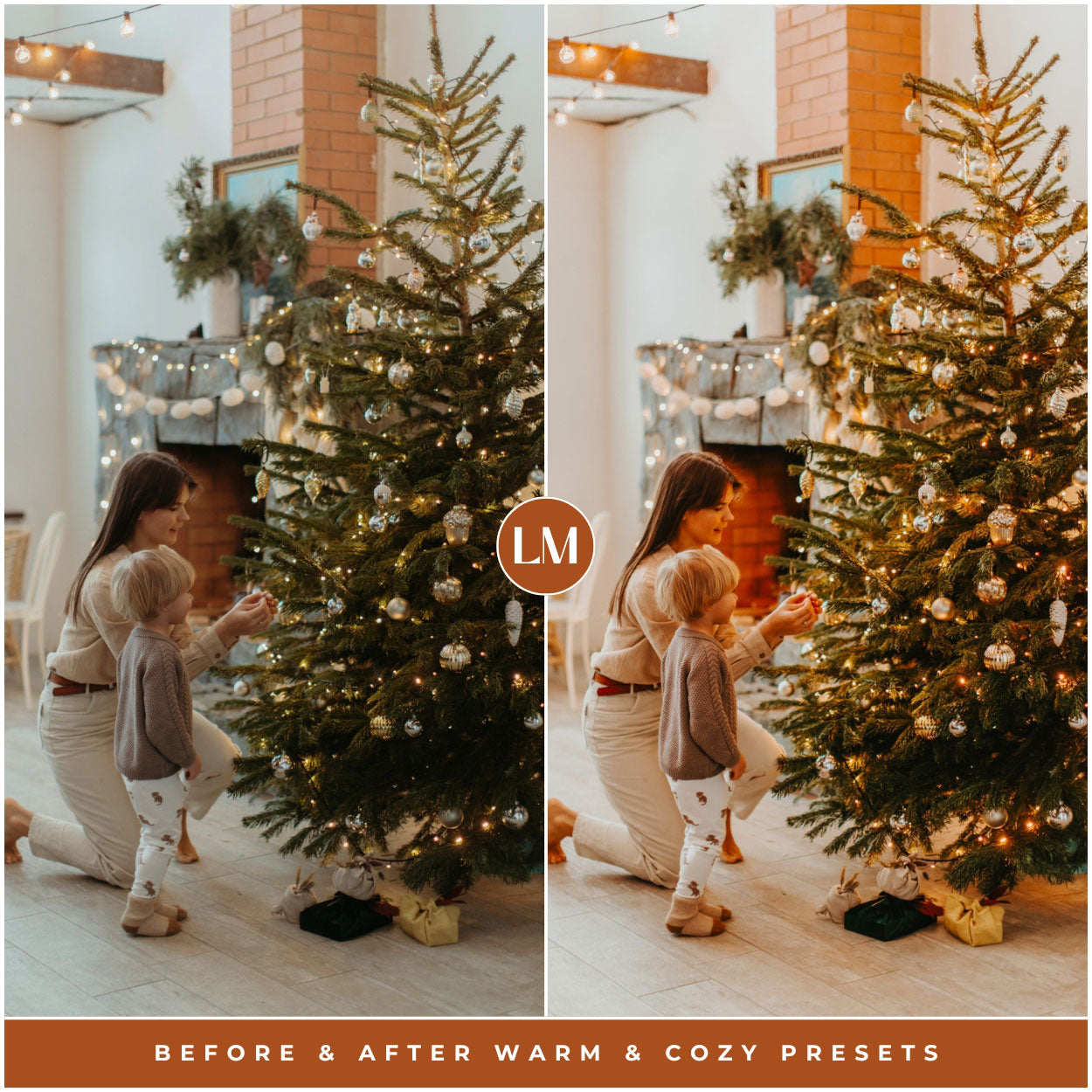 desktop Warm and Cozy Christmas Lightroom presets for adobe Lightroom by Lou and marks presets