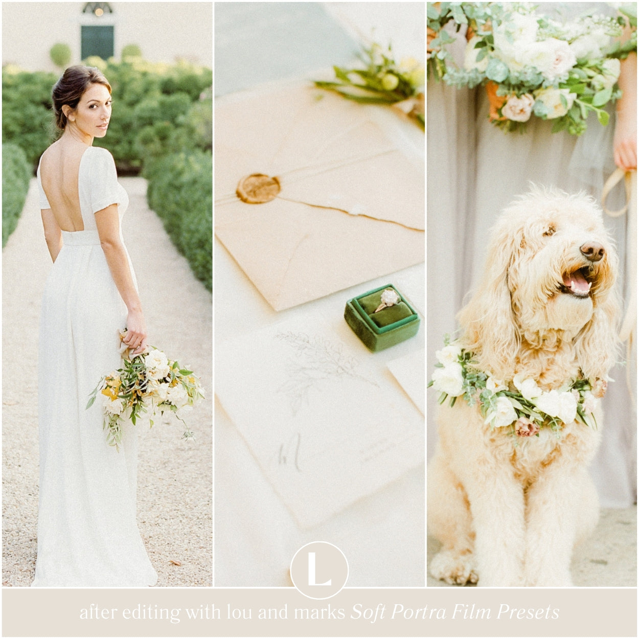 soft kodak portra 400 film lightroom presets dreamy light wedding portrait lou and marks for photographers